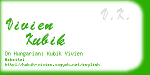 vivien kubik business card